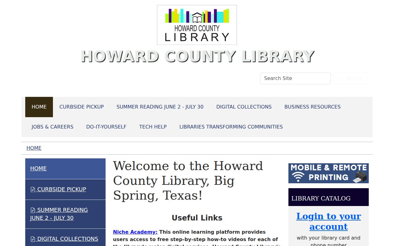 Big Spring city directory research at the Howard County Library